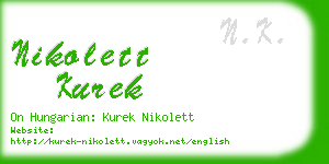 nikolett kurek business card